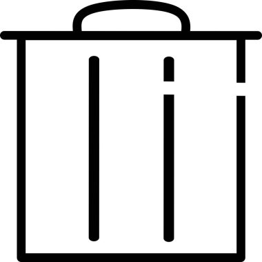 Vektör simgesi çöp kutusu. Beyaz arka planda stilize edilmiş çöp kutusu. Web sitesi tasarım simgen için çöp simgesi simgesi simgesi, uygulama, Ui. Çöp Simgesi Vektör illüstrasyonu, Eps10.