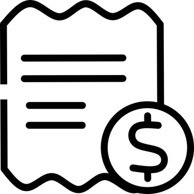 fatura vektör simgesi. Fatura vektör simgesi, fatura sembolü. Web sitesi ya da mobil uygulama için modern, basit düz vektör çizimi. Ödeme ve fatura. Düzen sembolü kavramı. Vergi işareti tasarımı.