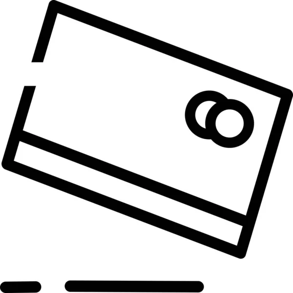 Icône Vectorielle Carte Crédit Carte Bancaire Schéma Icône Design Signe — Image vectorielle
