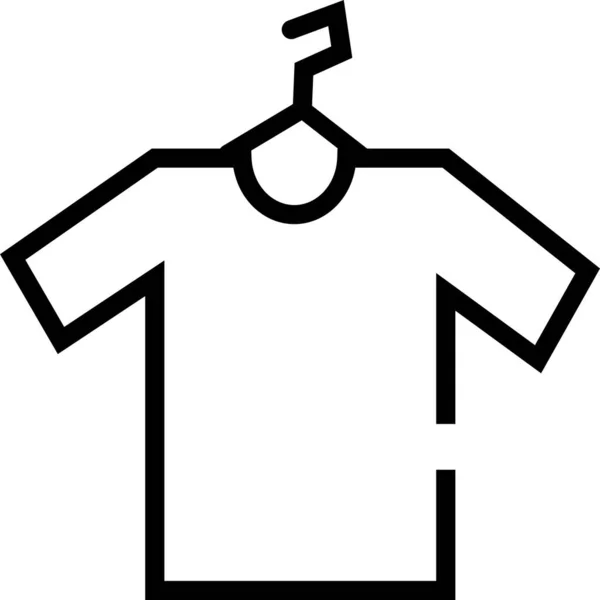 Enkel Shirt Line Ikon Sätt Piktogram Vektor Illustration Isolerad Vit — Stock vektor