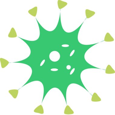 Corona Virüs Vektörü. Bakteriler, mikroplar ve virüsler, düz tasarım sağlığında mobil kavramlar ve web uygulamaları için elementlerle işaretler ve semboller. Koleksiyon modern bilgi logosu ve pictogram.