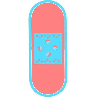 Tıbbi alçı ikonu, alçı ikonu. Vektör bandaj, sağlık yapıştırıcı bakım. Tıbbi yapıştırıcı bant bandı. Tıbbi bant, sıva, koruma ve bakım. yaralanma bandı düz tasarım