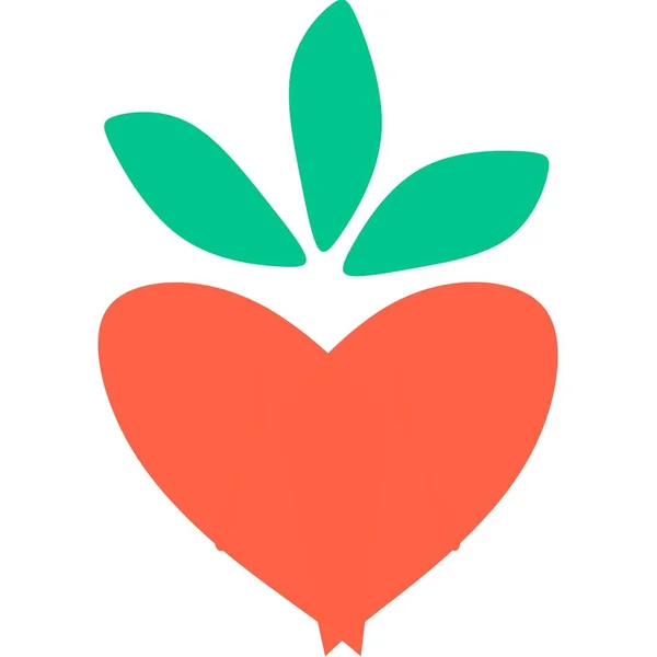 Modèle Icône Premium Marché Biologique Vectoriel Symbole Amour Logo Avec — Image vectorielle