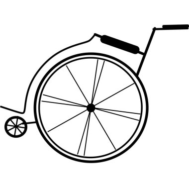 Tekerlekli sandalyenin düz simgesi. Vektör tekerlekli sandalye ikonu. Çekici ve Güzel Tasarlanmış Tekerlekli Sandalye Simgesi. Tekerlekli sandalye, engelli ya da erişilebilirlik parkı ya da giriş tabelası uygulamalar ve yazdırma için düz