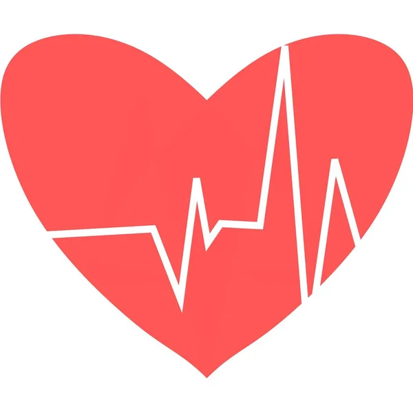 Εικονίδιο Καρδιάς Παλμοί Καρδιάς Καρδιογράφημα Όμορφη Ιατρική Περίθαλψη Μοντέρνο Απλό — Διανυσματικό Αρχείο