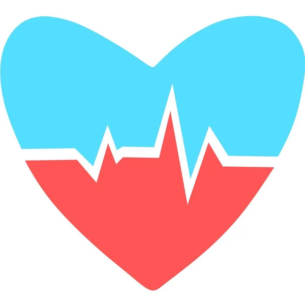 Icono Del Latido Pulso Cardíaco Cardiograma Hermosa Atención Médica Médica — Archivo Imágenes Vectoriales