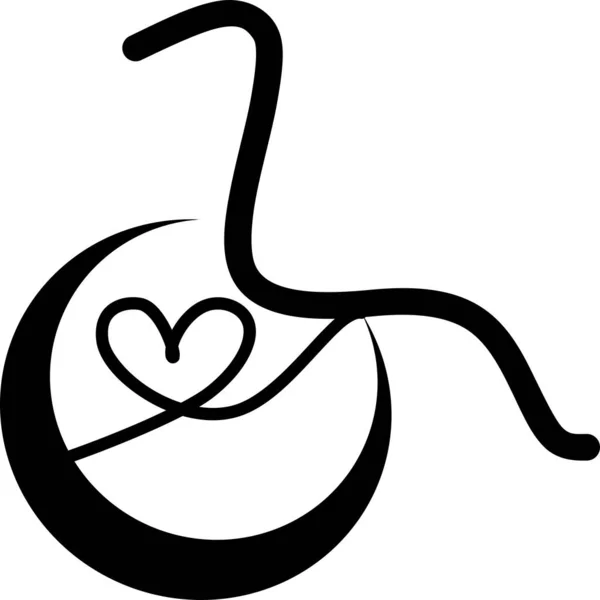 Επίπεδη Εικόνα Αναπηρικής Πολυθρόνας Εικονίδιο Διανυσματικού Καροτσιού Ελκυστικό Και Όμορφο — Διανυσματικό Αρχείο