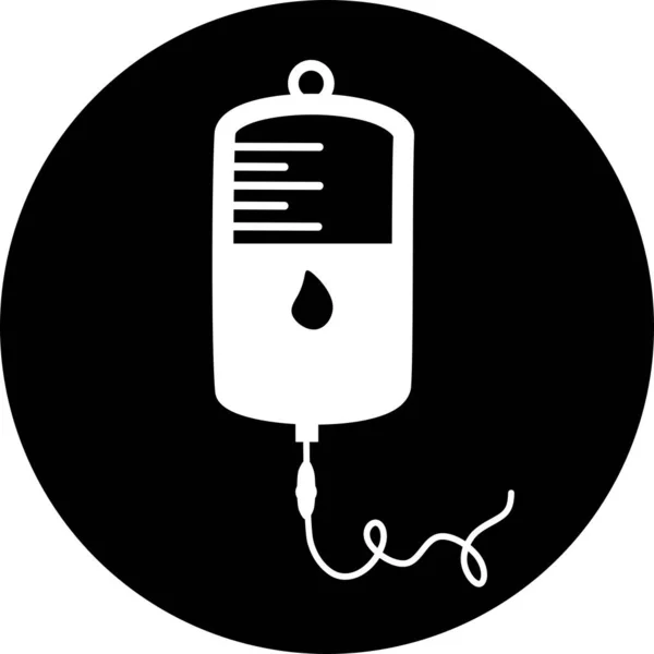 Ícone Infusão Saco Intravenoso Sangue Gotejamento Conceito Ajuda Médica Ilustração —  Vetores de Stock