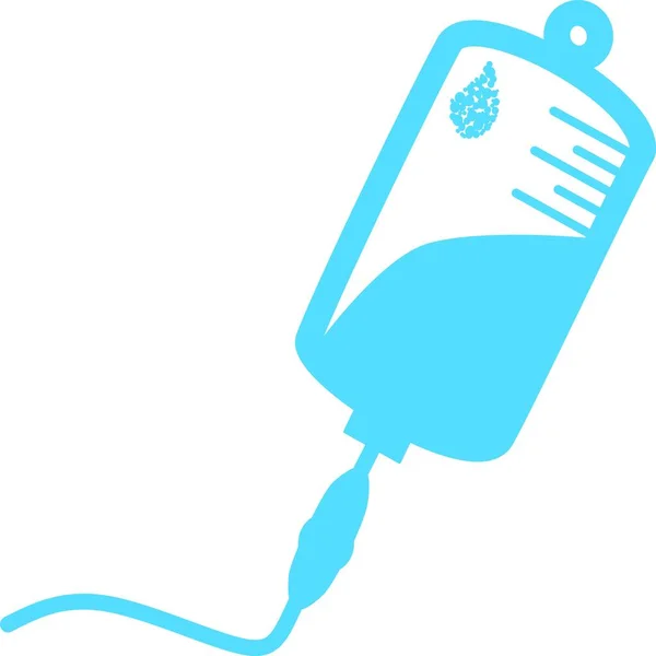 Icono Infusión Bolsa Intravenosa Sangre Goteo Concepto Ayuda Médica Ilustración — Vector de stock