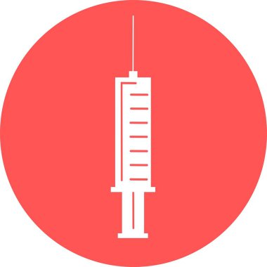  Tıbbi şırınga, derialtı iğnesi aşı iğnesi, enjeksiyon ikonu. Moda düz stil. Vektör çizimi. Uyuşturucu işi konsepti. Sembol web sitesi tasarımı, logo, uygulama, UI.