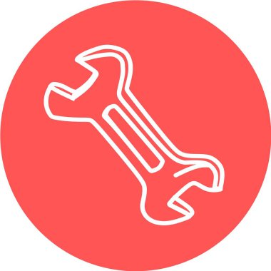 İkonu onar. Anahtar simgesi. Ayarlar simgesi izole edildi. Anahtar, aletler, beyaz arkaplanda ikon vektörü. Araç vektör anahtarı simgesi. Anahtar logosu tasarım elemanı. Anahtar aracı kırmızı arkaplanda izole edildi