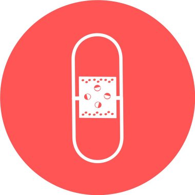 Tıbbi alçı ikonu, alçı ikonu. Vektör bandaj, sağlık yapıştırıcı bakım. Tıbbi yapıştırıcı bant vektör logosu. Tıbbi bant, sıva, koruma ve bakım. yaralanma bandı