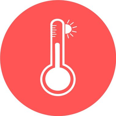 Isı ya da soğuğu ölçen santigrat ya da fahrenheit meteoroloji termometreleri, vektör illüstrasyonu. Termometre termometresi sıcak ya da soğuk hava gösteriyor. Sıhhiye termometresi düz. Termometre simgesi logosu