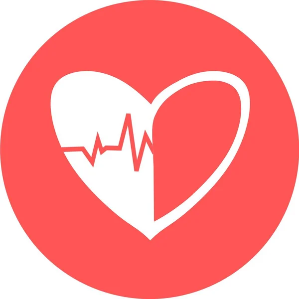 Hartslag Icoon Hartslag Cardiogram Prachtige Gezondheidszorg Medisch Modern Eenvoudig Ontwerp — Stockvector