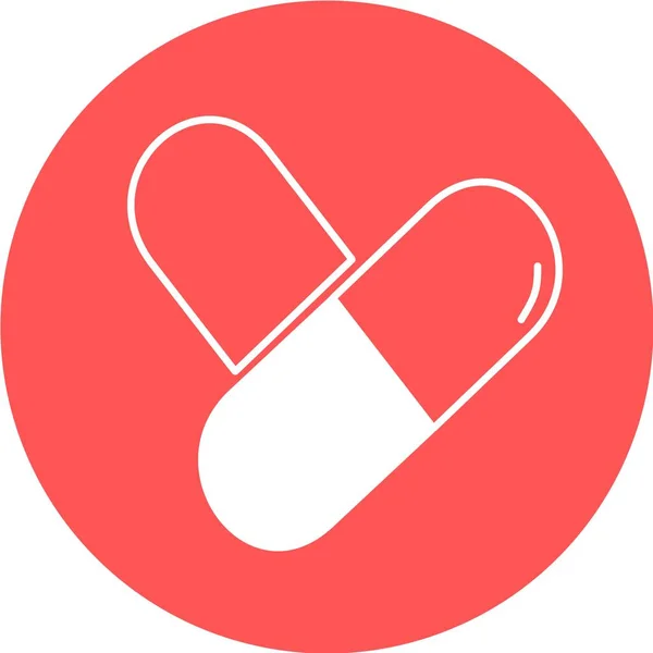 Logo Pillola Medica Medicina Farmacia Ospedale Farmaci Farmaco Concetto Farmaceutico — Vettoriale Stock
