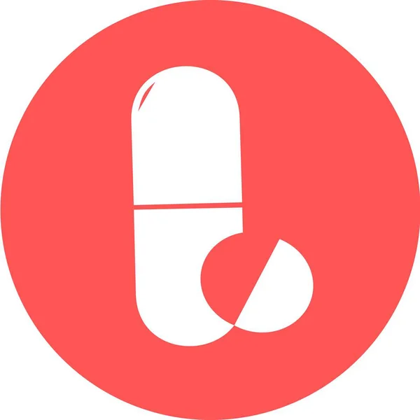 Medical Pill Logo Medicine Pharmacy Hospital Drugs Medication Pharmaceutics Concept — Διανυσματικό Αρχείο