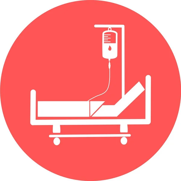 Hospital Bed Intensive Care Unit Icon Resuscitation Rehabilitation Hospital Ward — Stock Vector