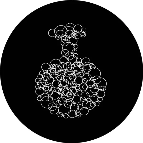 Empoisonnement Professionnel Cercle Noir Icône Symbole Empoisonné Qui Peut Être — Image vectorielle