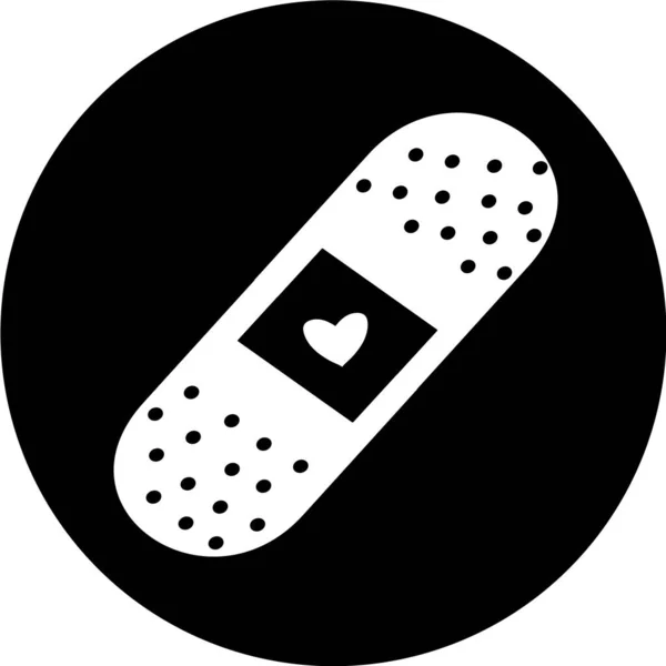 Siyah halka ikonunda tıbbi alçı. Vektör bandaj, sağlık yapıştırıcı bakım. Tıbbi yapıştırıcı bant vektör logosu. Tıbbi bant, sıva, koruma ve bakım. yaralanma teybi simgesi