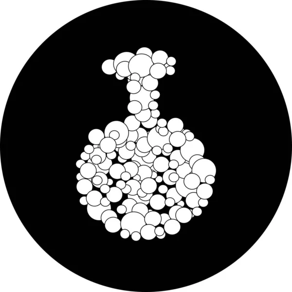 Empoisonnement Professionnel Cercle Noir Icône Symbole Empoisonné Qui Peut Être — Image vectorielle