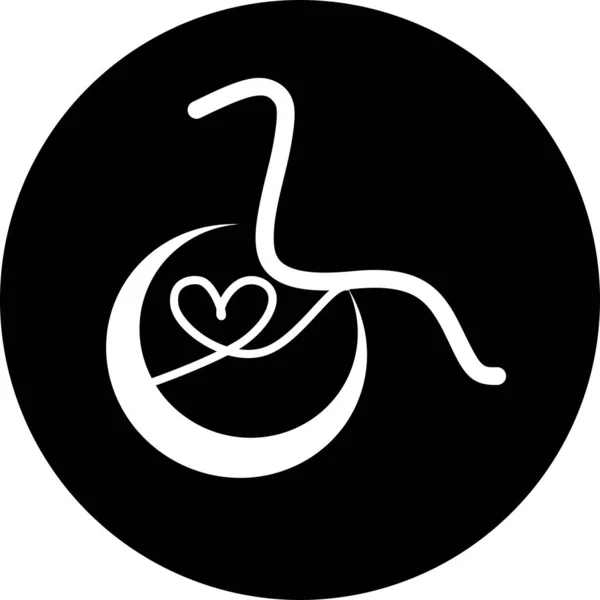 Αναπηρική Καρέκλα Μαύρο Κύκλο Εικονίδιο Ελκυστική Όμορφα Και Πιστά Σχεδιασμένη — Διανυσματικό Αρχείο
