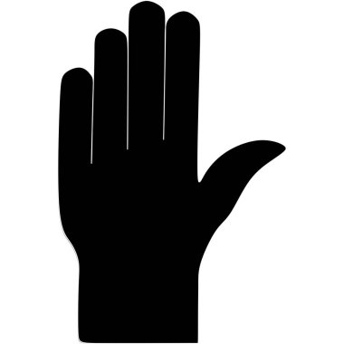 Tıbbi eldiven vektör simgesi beyaz arkaplanda izole edildi. Infographic, web sitesi veya uygulama için koruyucu lastik eldiven simgesi. Lateks el koruması işareti. Ev işi temizlik ekipmanları sembolü.