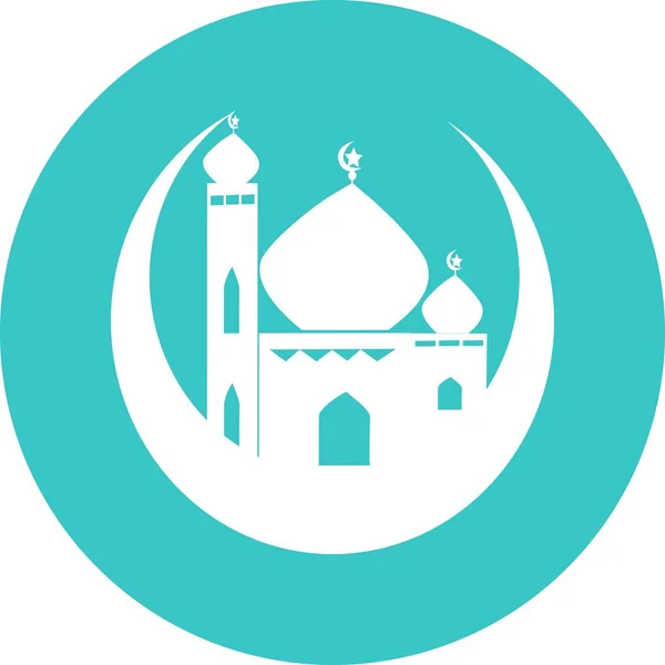 Cami Simgesi Basit Illüstrasyon Cami Ögeleri Düzenlenebilir Simge Logo Web — Stok Vektör