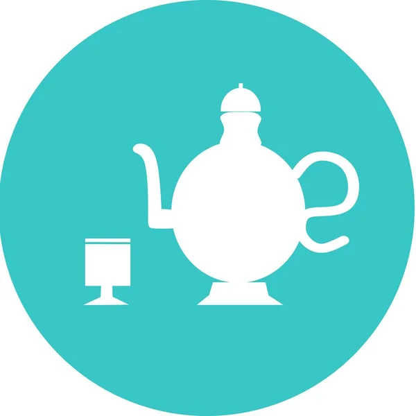 Traditional Teapot Icon Ramadan Iftar Party Ramadan Kareem Arabic Freehand — Stock Vector