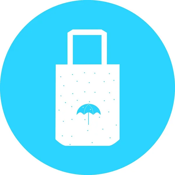 Εικονίδιο Χάρτινης Τσάντας Λογότυπο Μπλε Κύκλο Τσάντα Αγορών Για Διαφήμιση — Διανυσματικό Αρχείο