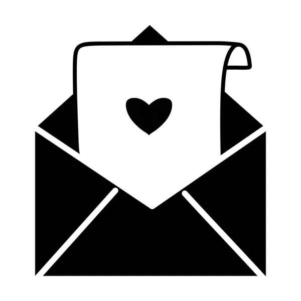 Ícone Email Pictograma Envelope Aberto Símbolo Mail Mail Mensagens Campanha — Vetor de Stock