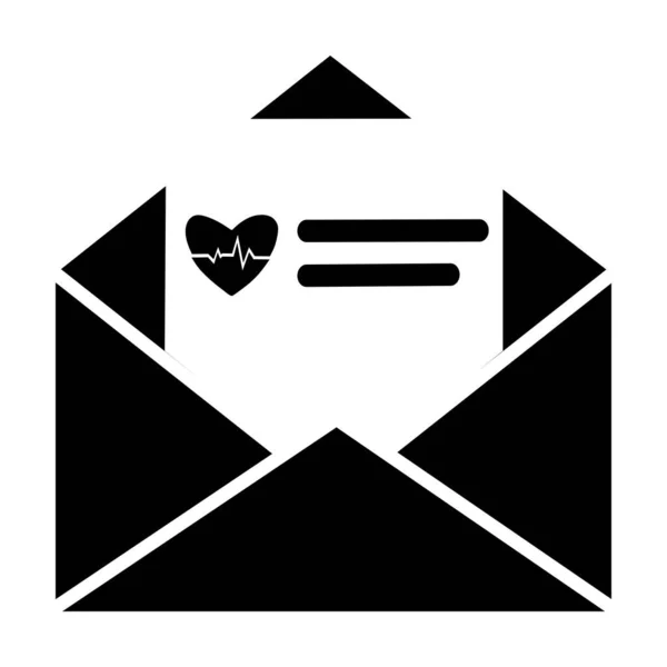 Ícone Email Pictograma Envelope Aberto Símbolo Mail Mail Mensagens Campanha — Vetor de Stock
