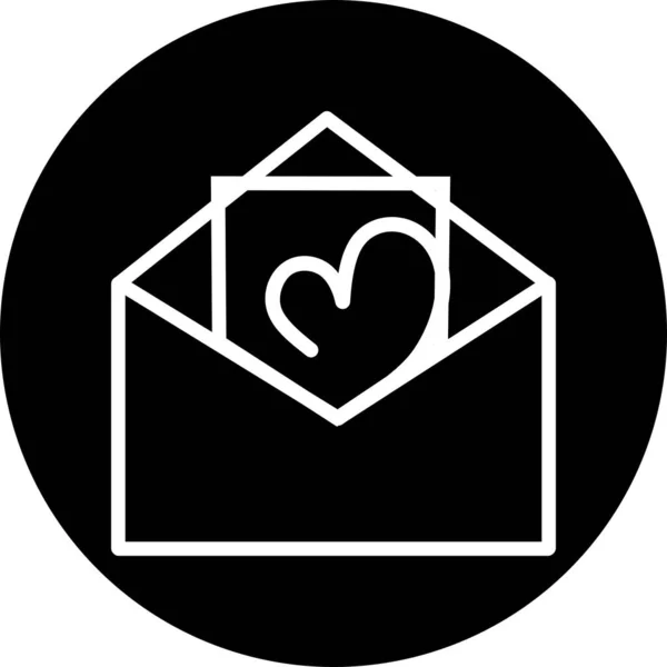 Email Cercle Noir Icône Pictogramme Enveloppe Ouverte Symbole Courrier Mail — Image vectorielle