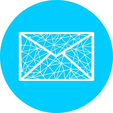 Mavi daire simgesinde e- posta. Zarf resmini aç. Posta sembolü, e-posta ve mesajlaşma, web sitesi tasarımı için e-posta pazarlama kampanyası, mobil uygulama, ui. E- posta gönderme veya alma çalışma süreci.
