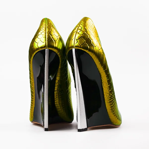 Yellow blue high heels — Φωτογραφία Αρχείου