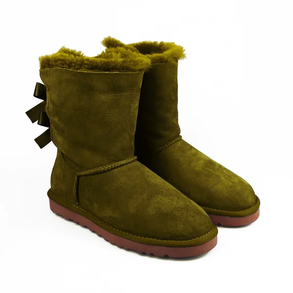 Winter groene schoenen — Stockfoto