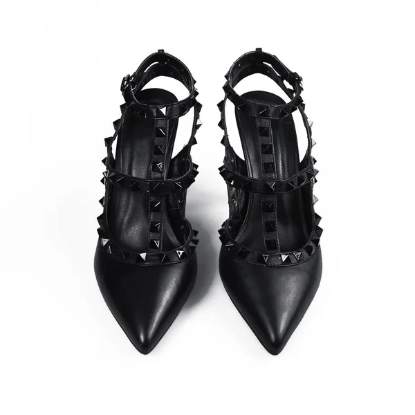 Чорний жіночого взуття — стокове фото