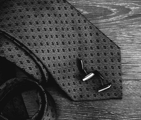Tie and cufflinks — Stock Photo, Image
