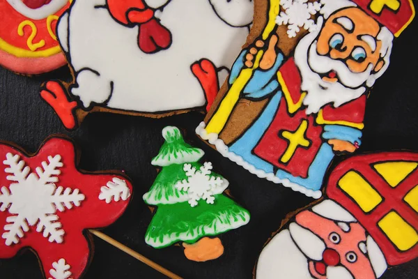 Natale fatti in casa biscotti di pan di zenzero — Foto Stock