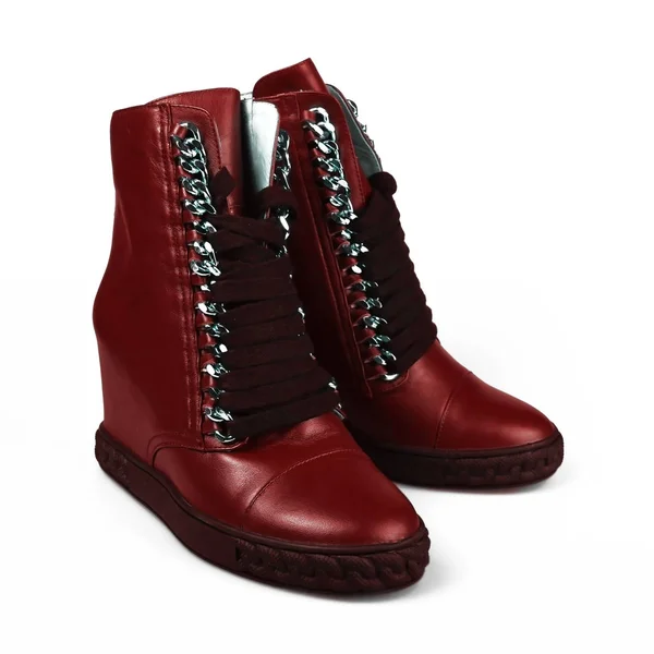 Female red boots — Stock Photo, Image