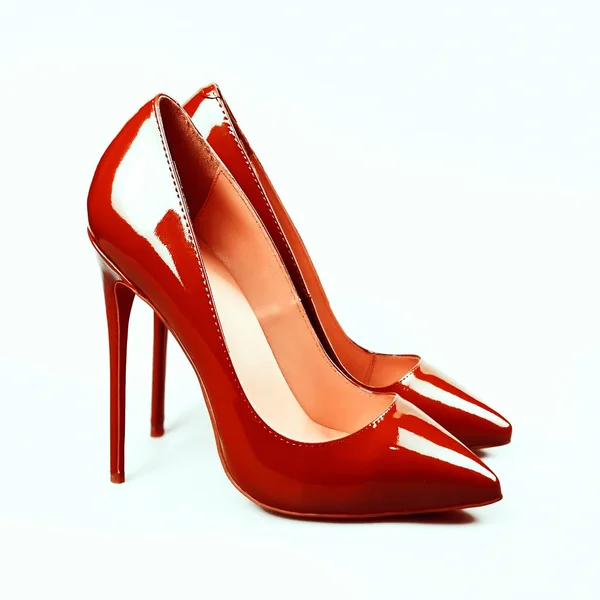 Rouge femmes talon haut femmes chaussure — Photo
