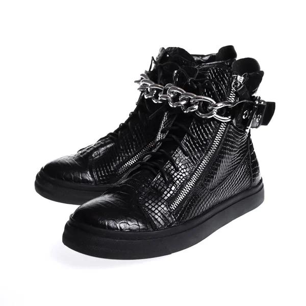 화이트에 블랙 여성 신발 — 스톡 사진