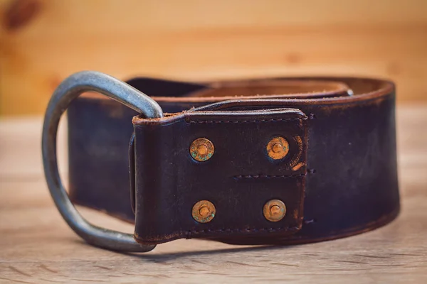 Ceinture en cuir marron — Photo