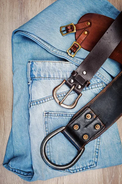 Stylish  leather belts — Stock Photo, Image