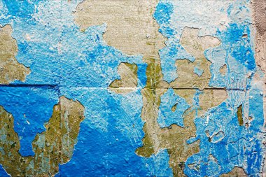 taş doku arka plan üzerinde beyaz ve mavi renk boya.