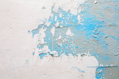 Beyaz ve mavi renk boya geri Taş dokusu üzerinde peeling