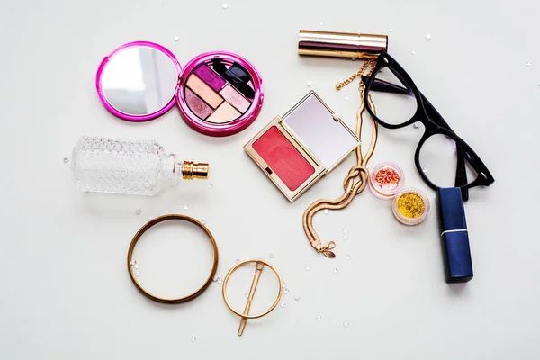Female cosmetics and accessories — Stock Photo, Image
