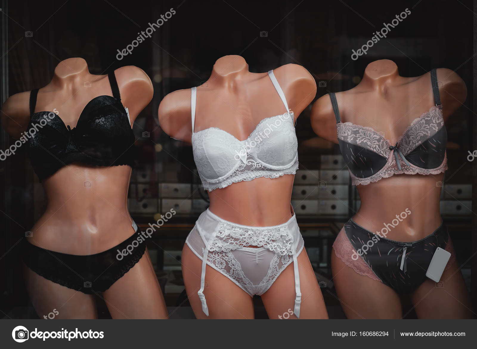 Women's underwear on mannequins Stock Photo by ©Martyna1802 160686294