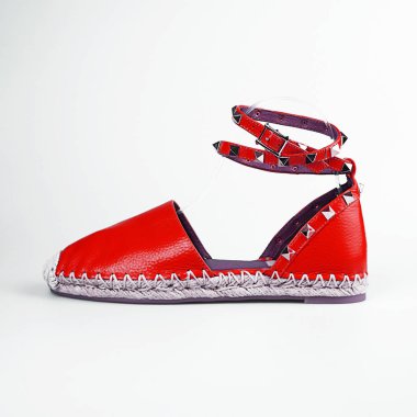 Ayakkabı Yaz kırmızı üzerine beyaz 