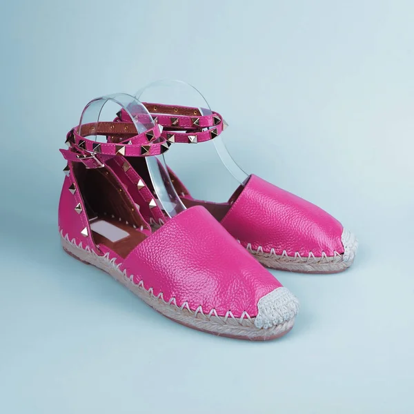 Mavi üzerinde Ayakkabı Yaz pembe