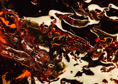 Sıvı altın arka plan. Soyut altın su dalgaları ile reflectio